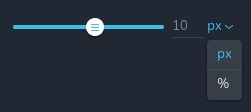 Slider Pixels Dropdown